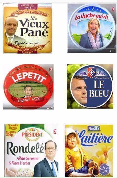 Politique   caricature   fromage et leur personalités