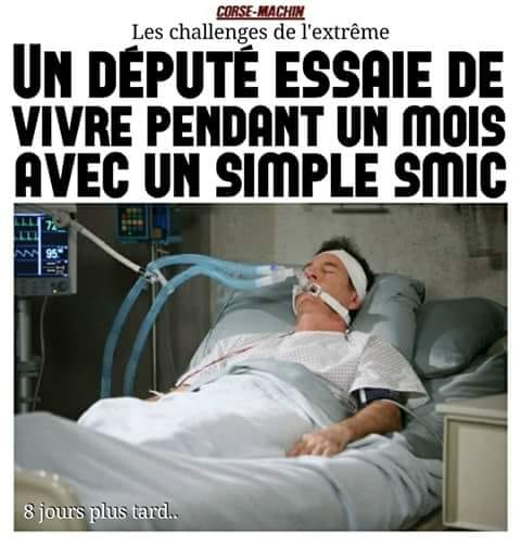 Politique   caricature   jeux d'image   un député qui essaye de vivre avc un smic pendant un mois