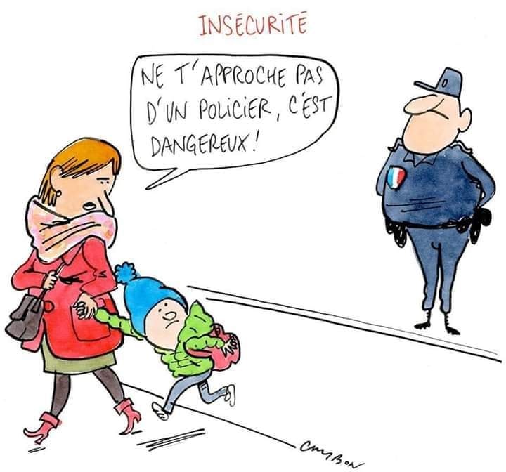 policier   caricature   ne t'approche pas d'un policier c'est dangereux