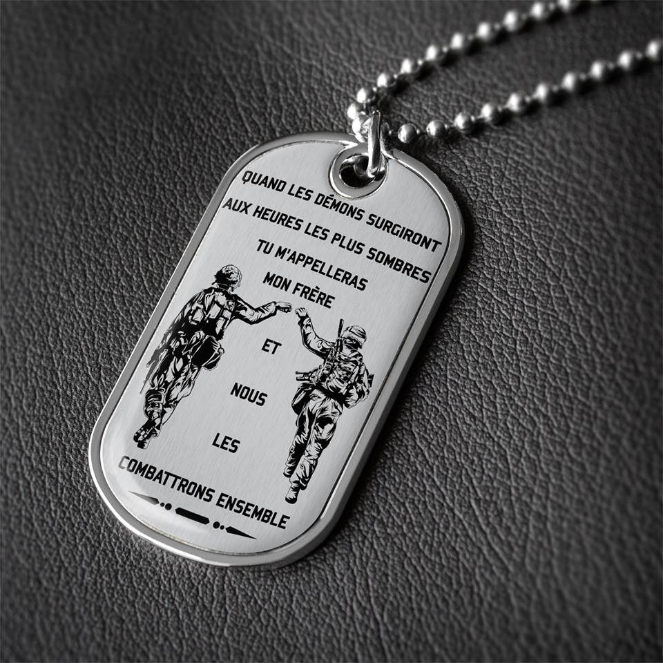 Arme(e)s Française   Frere et soeur d arme et de larme   medailon   quand les diables surgiront appelle moi on les combattra ensemble