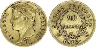 Napoleon Emp erreur 1er empire Général Bon Apparte Piece en or Vrai Piece en or 20 francs 20 Verites Or Anne 1812